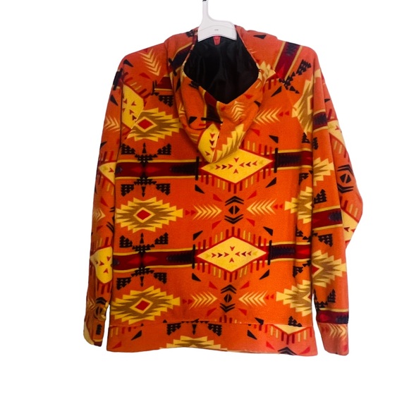 Massive Outdoor Fleece Sweater Aztec Orange Size Men's Small Women's Large - Picture 3 of 6